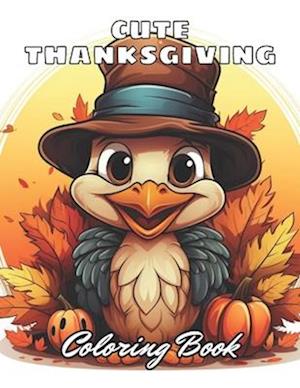 Cute Thanksgiving Coloring Book For Kids