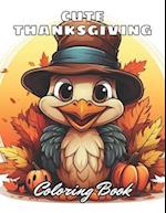 Cute Thanksgiving Coloring Book For Kids