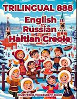 Trilingual 888 English Russian Haitian Creole Illustrated Vocabulary Book