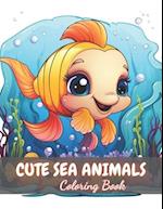 Cute Sea Animals Coloring Book for Kids