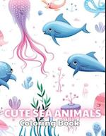 Cute Sea Animals Coloring Book for Kids