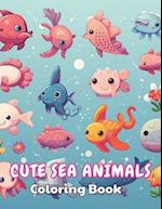 Cute Sea Animals Coloring Book for Kids