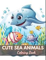 Cute Sea Animals Coloring Book for Kids