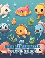 Cute Sea Animals Coloring Book for Kids