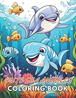 Cute Sea Animals Coloring Book for Kids