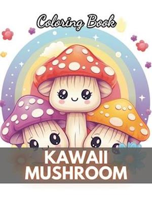 Kawaii Mushroom Coloring Book for Kids