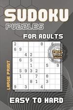 Sudoku Large Print Puzzles for Adults with Solutions