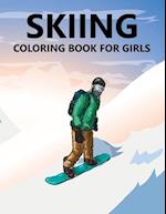Skiing Coloring Book For Girls