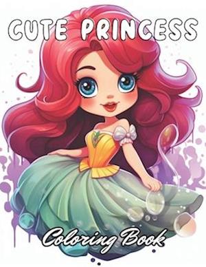 Cute Princess Coloring Book For Kids