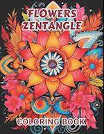 Flowers Zentangle Coloring Book for Adults