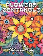 Flowers Zentangle Coloring Book for Adults