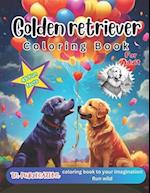 Golden retriever coloring book for adults