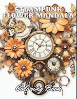 Steampunk Flower Mandala Coloring Book