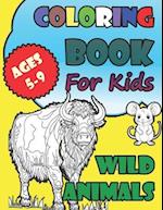 Coloring book. Wild animals. Ages 5-9