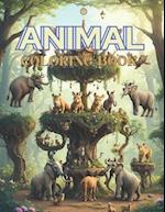 animal coloring book: coloring book 