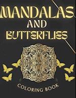 Mandalas and butterflies coloring book