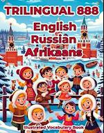 Trilingual 888 English Russian Afrikaans Illustrated Vocabulary Book