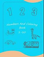 Recognise Number And Coloring books 1-10
