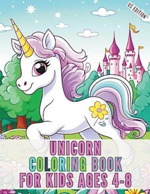 Unicorn Coloring Book for Kids Ages 4-8 US Edition