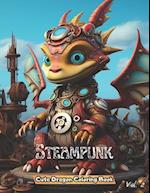 Steampunk Cute Dragon Coloring Book