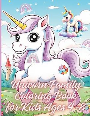 Unicorn Family Coloring Book for Kids Ages 4-8