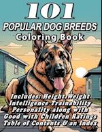 101 Popular Dog Breeds - Coloring Book