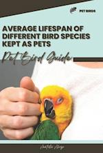 Average lifespan of different bird species kept as pets