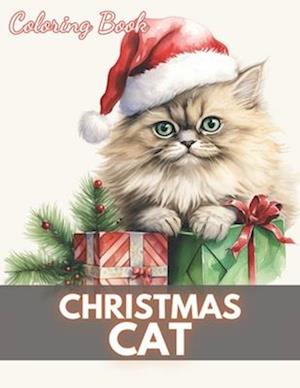 Christmas Cat Coloring Book