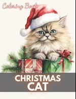 Christmas Cat Coloring Book