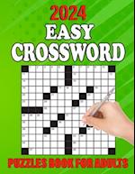 2024 Easy Crossword Puzzles Book For Adults