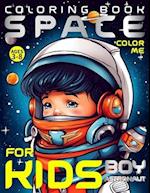 Space Coloring Book for Kids - Boy Astronaut - Color Me