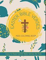 Easter Bible Verses Kids Coloring Book: Easy-to-Read Easter Bible Verses for Kids 