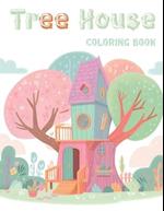 Treehouse Coloring Book for Kids and Adults