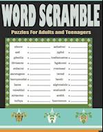 Word Scramble Puzzles For Adults and Teenagers