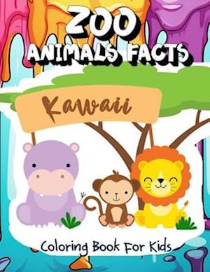 Zoo Animals Facts Coloring Book for kids