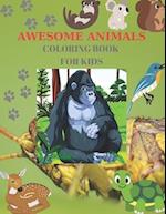 AWESOME ANIMALS Coloring Books For Kids