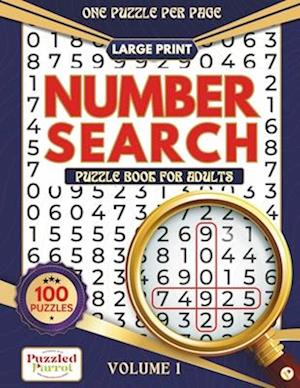 Number Search Puzzle Book for Adults