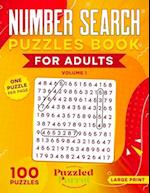 Number Search Puzzle Book for Adults