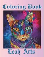Coloring Book Mandala cat