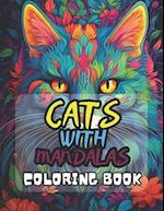 Cats With Mandalas Coloring Book