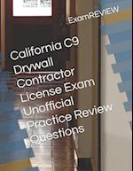 California C9 Drywall Contractor License Exam Unofficial Practice Review Questions