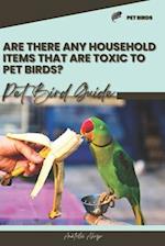 Are there any household items that are toxic to pet birds?