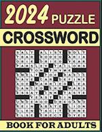 2024 Crossword Puzzle Book For Adults