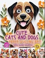 Cute Cats and Dogs Paper Quilling Art Design Images Collection