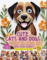 Cute Cats and Dogs Paper Quilling Art Design Images Collection