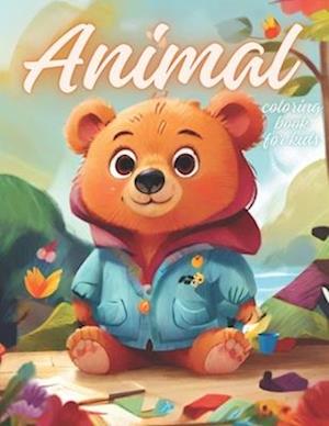 Adorable Animal: coloring books for kids : adorable animals for drawing