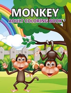 Monkey Adult Coloring Book