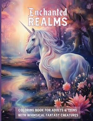 Enchanted REALMS COLORING BOOK FOR ADULTS & TEENS WITH WHIMSICAL FANTASY CREATURES