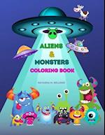 Aliens & Monsters Coloring Book