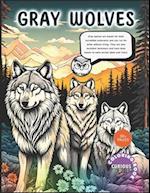 The Amazing Gray Wolf, kids 4-16, wolves coloring book